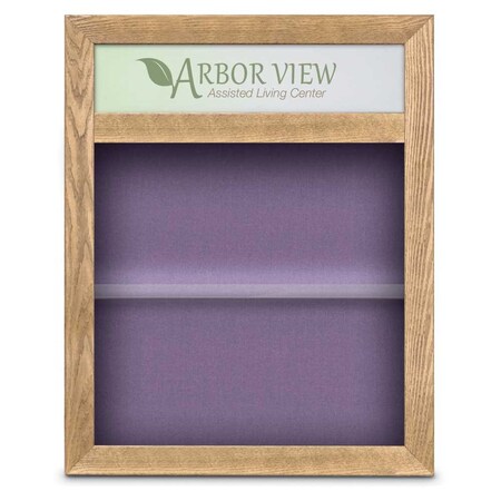 United Visual Products Outdoor Enclosed Combo Board, 42"x32", Satin Frame/Wht Porc & Med Grey UVCB4232OD-WHTPORC-MEDGRY